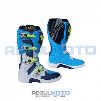 Мотоботы RYO Racing MX6 Enduro, голубой - белый 45, 304247-7)