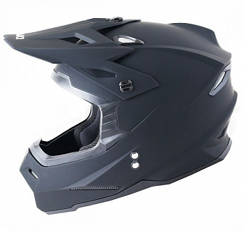 Шлем кроссовый ATAKI JK801 Solid (черный матовый, L)