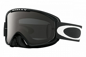 Очки для мотокросса детские OAKLEY O-Frame XS Solid черные глянцевые- темно-серая