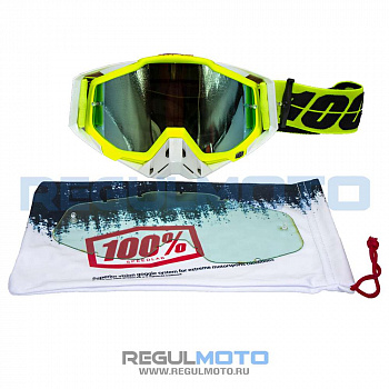 Очки 100% RACECRAFT бел-зел