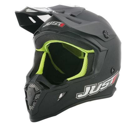 Шлем кроссовый JUST1 J38 Solid (черный-матовый, L)