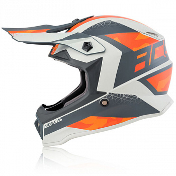 Шлем детский Acerbis IMPACT STEEL JUNIOR Orange-Grey ,  L (51-52)