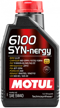 MOTUL 6100 SYN-NERGY 5W40 (5л) VN Technosynthese моторное масло