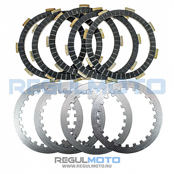 Диски сцепления (комплект) YX 125, 140, 150, 160 см3 Питбайк, механка без электростартера