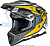 Шлем Kioshi TR мотард (JT1) (Черный/ белый/ желтый, XL, 100100-4)