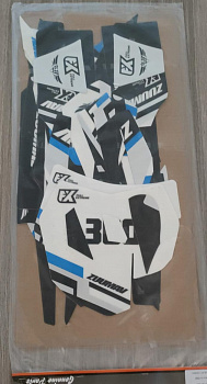 Наклейки черно-синие CR300P