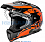 Шлем Kioshi TR мотард (JT1) (Черный/ оранжевый, S, 100100-26)
