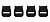 Застёжки (комплект) Acerbis SET RECEIVER (для 0024359 - X-RACE BOOTS) Black