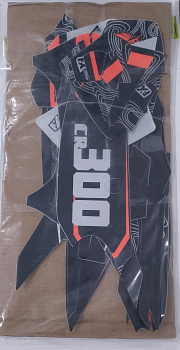 Наклейки черно-оранжевые CR300NC